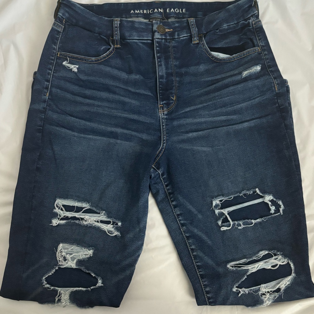 American Eagle NE(X)T Level Stretch Distressed Jean Size 14